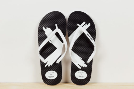 home lee jandals black with large x