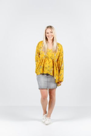 Home-Lee Lucy Top Mustard